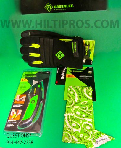 GREENLEE ACCESSORY SET (KNIFE/GLOVES/COOLING CAP),ORIGINAL,BRAND NEW, FAST SHIP