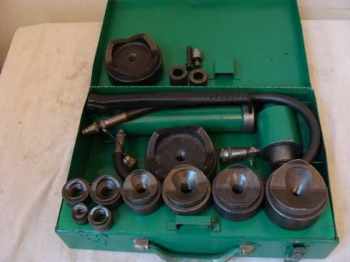 GREENLEE  1/2&#034; TO 4&#034; HYDRAULIC KNOCKOUT PUNCH SET 7310 SLUG BUSTER NICE