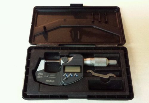 Mitutoyo 293-340 digital micrometer 0-1 in ip65 ratchet 0.001mm for sale