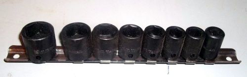 Set of 8 impact sockets 3/8 inch drive  6 point, metric, _________________4281/8
