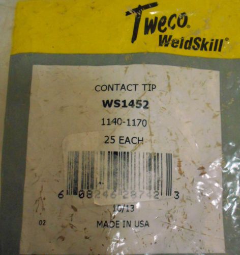 25 PIECES NEW, TWECO WS1452 / 1140-1170 CONTACT TIP