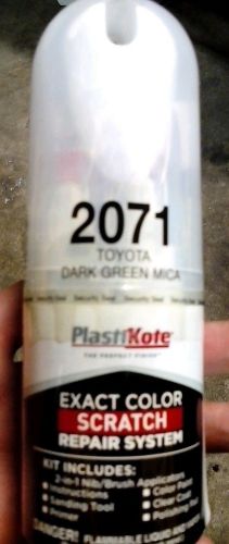 Plastikote 2071 toyota dark green mica Scratch repair system.. New kit