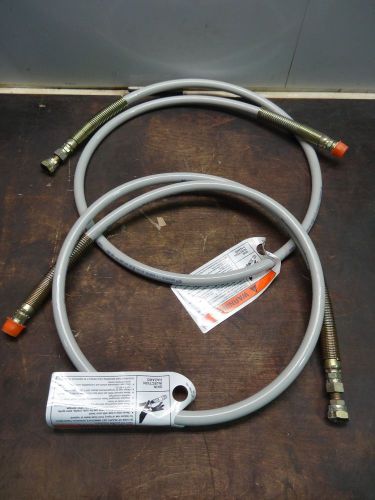 2 new graco whip 1/4&#034; x 6&#039; airless paint spray hose w/ 3/8&#034; npt adapter 5000 psi for sale