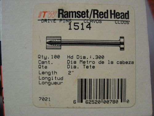200 Ramset / Red Head Drive Pins, 2&#034; Nails For Powder Actuated Tools # 1514