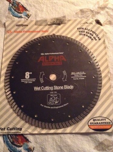 8&#034; Alpha Knock Out Wet Cutting Stone Diamond Blade For: Granite/Engineered Stone