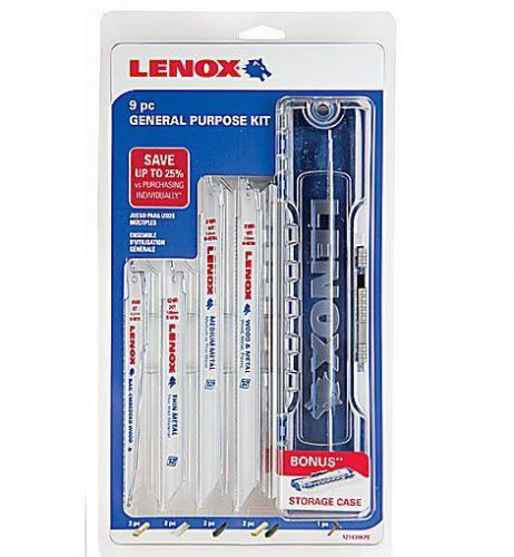 Lenox 121439KPE Recips Kit Plumber 9 pcs With Case