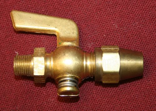 5/16 flare to 1/8 npt brass drain pet cock shut off valve fuel gas air ball pipe for sale