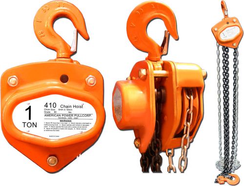 American Power Pull 1-Ton Steel Chain Block Hoist with 10-Foot Lift