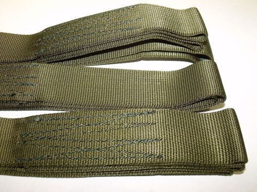 2 pc set 5&#039; tow cargo strap w. looped end heavy duty sling 9000 lb webbing usa for sale