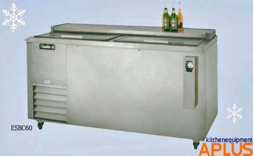 Leader 60&#034; underbar bottle beer cooler refrigerator stainless steel nsf esbc60 for sale