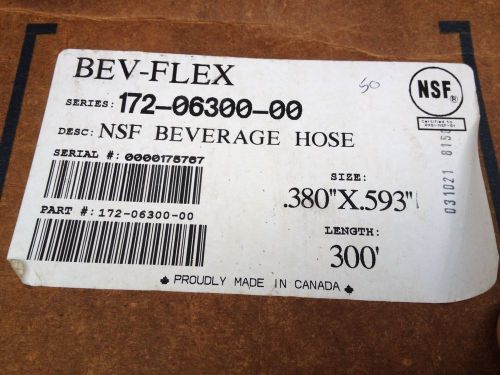 Bev-Flex 172-06300-00 New .380 x .593 x 300&#039; NSF Beverage Hose