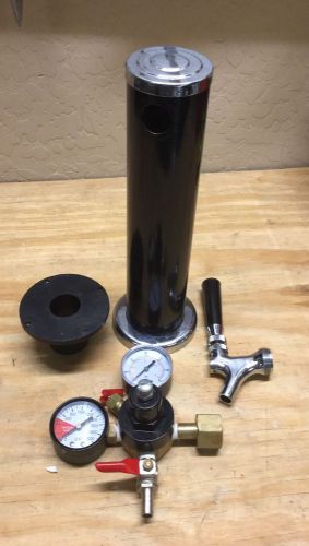 2.5&#034; kegerator tower, regulator, faucet and adapter for sale