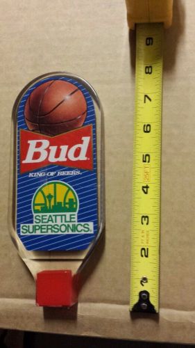 Bud Budweiser basketball Seattle Supersonic older beer tap handle