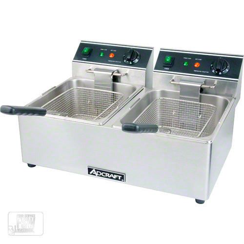 Adcraft (df-6l/2) double tank commercial deep fryer for sale