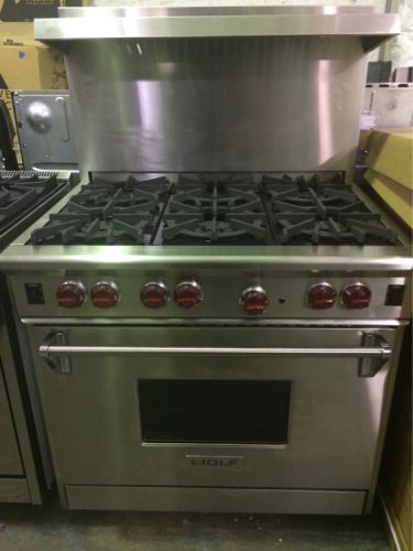 Viking professional series vgic3656bss 36&#034; gas range oven with 6 burners for sale