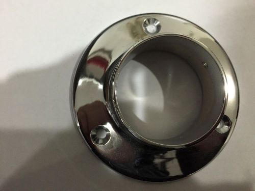 Stainless steel sneeze guard base flange for 2&#034; round pipe (round base) for sale