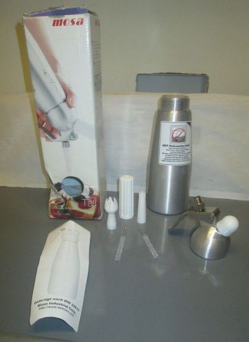 NEW Mosa Stainless Steel Culinary Whipped Cream Dispenser Tall