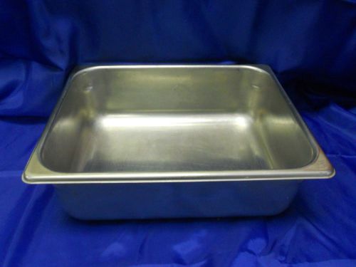 STAINLESS STEEL STEAM TABLE PANS     4&#034; DEEP  1/2 PANS