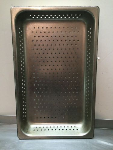 Full-Size Perforated Steam Table Pan, 2.1/2&#034; Deep, Full Size Stainless Steel