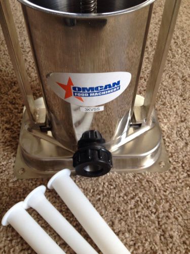Omcan 3KVSS Stainless Sausage / Meat Stuffer 5-lbs With Stuff Tubes