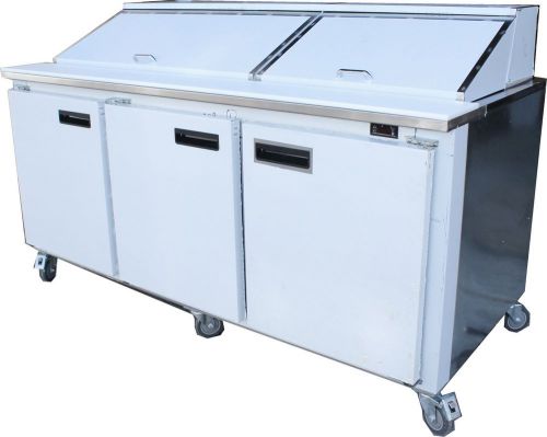 Cooltech 3-door refrigerated sandwich prep table 72&#034; for sale
