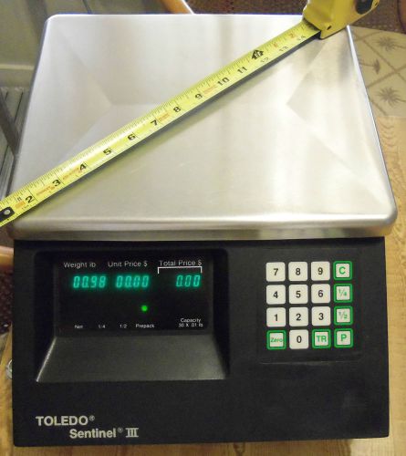 Toledo Food Scale 8420 Sentinel III Honest Weight Price Calculator 30lb WORKS!