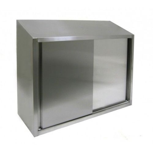 Stainless steel wall cabinet slidin door with slope top 15&#034;wx60&#034;lx35&#034;h cwd-1560s for sale
