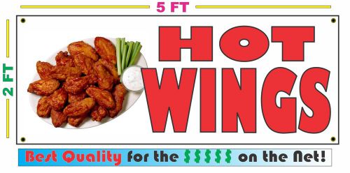Full Color HOT WINGS BANNER Sign NEW Larger Size Best Quality for the $ Chicken