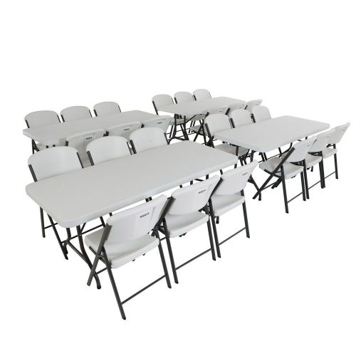 Banquet folding table catering chair 6ft ft set of 4 tables and 24 folding chair for sale