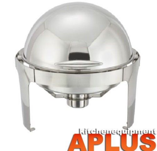 Winco vintage chafer 6 qt round stainless steel with roll top cover model: 602 for sale
