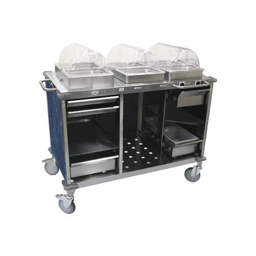 Cadco cbc-hc-l4 mobile hot/cold buffet cart with &#034;girona falls&#034; for sale