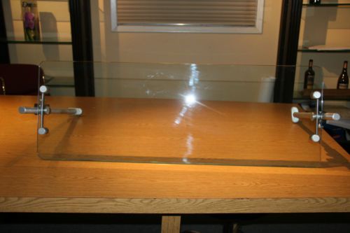 40.75&#034; x 14&#034; Adjustable Sneeze Guard GLASS ONLY