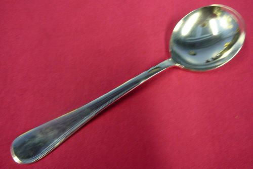 12 SILVER PLATED ROUND BOWL SOUP SPOONS WINDSOR NEW