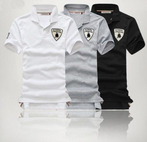 Hot Lamborghini LOGO Design Fashion Short-Sleeved Polo Shirt Casual Men T-shirt