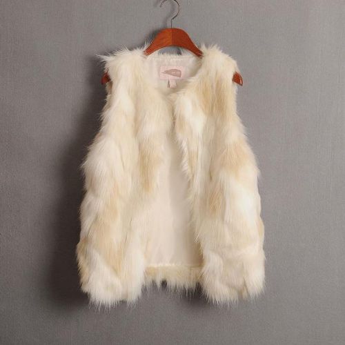 No buckle imitation fur vest fur vest women wool coat for sale