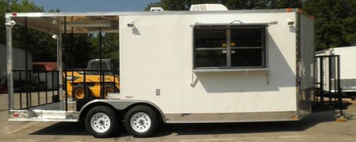 Concession trailer 8.5&#039;x20&#039; white - bbq smoker food concession for sale