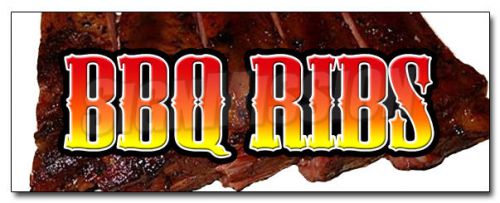 12&#034; BBQ RIBS DECAL sticker barbque bar-b-q bbq pork beef smoke smoked food sign