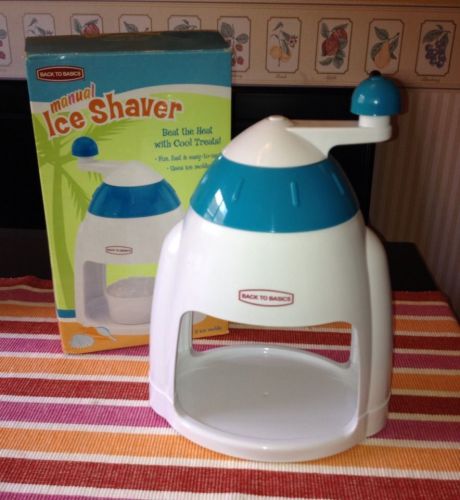 Kids Portable Ice Shaver Snow Cone Machine Maker Manual Crank Toy