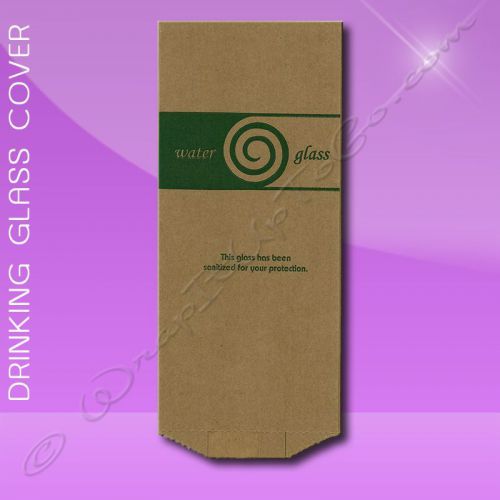 Drinking Glass Cover – 3-1/2 x 2 x 7-3/4 – Natural Kraft (brown)