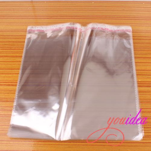 100pcs 20x21cm clear self adhesive seal plastic opp bags free ship 120134 for sale