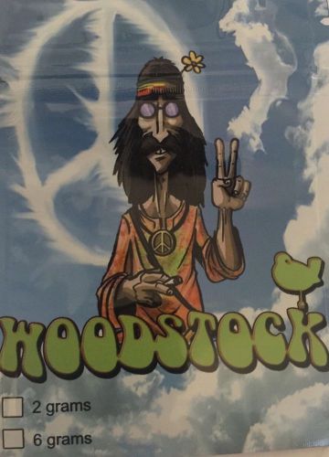 100 Hoodstack 6g EMPTY** mylar ziplock bags (good for crafts incense jewelry)