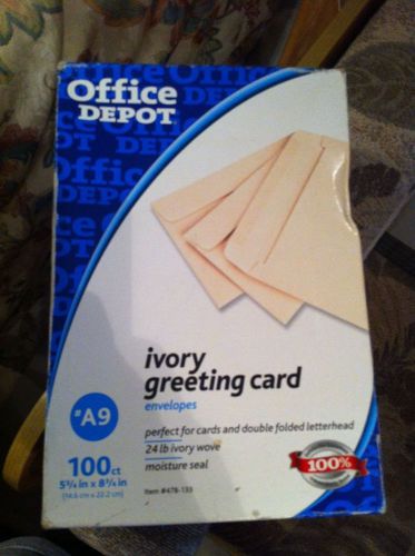 Office Depot ivory greeting card envelopes #A9 5 3/4&#034;x8 3/4&#034; 128 count #478-133