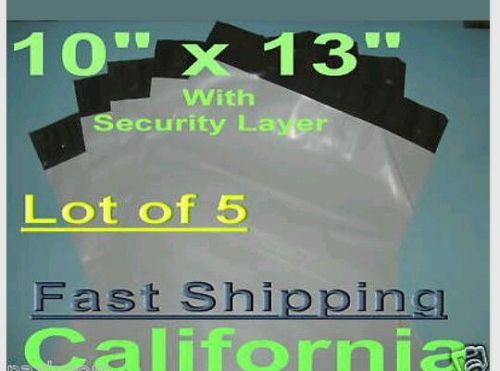5 -10x13 premium poly mailers envelopes bags self seal 2.6 mil free ship! for sale