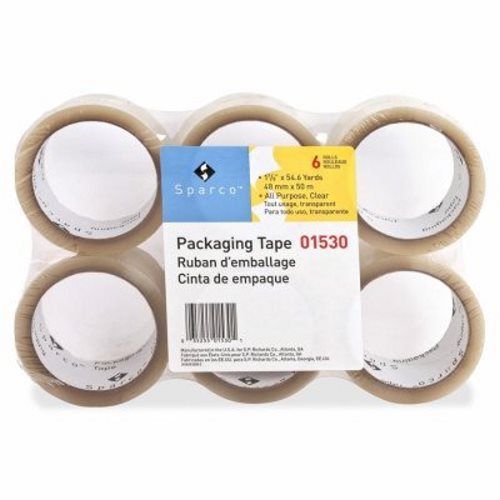 Sparco Sealing Tape, 1.6 mil, 2&#034;x55 Yards, 36/CT, Clear (SPR01530)