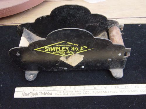 Vintage SIMPLEX # 3 Reinforced Wet Paper Tape Dispenser Machine