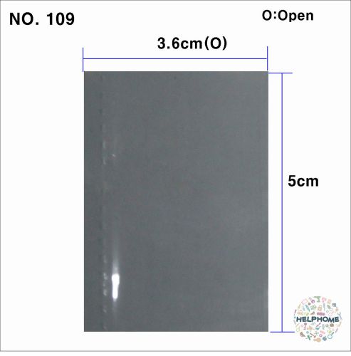100 pcs transparent shrink film wrap heat seal packing 3.6cm(o) x 5cm no.109 for sale