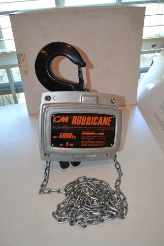 Cm hurricane 360 degree 5 ton 5000 kg hand operated chain hoist 10ft. (new) for sale