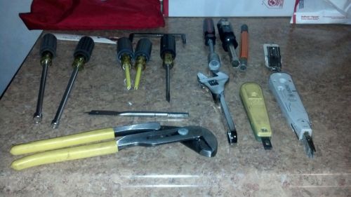 Klein pipe wrench pliers #d503-10, nut drivers and more electricins  tool lot for sale