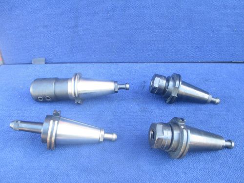 #t39 lot of 4 cat 50 collect chuck cnc flange tool holder for sale