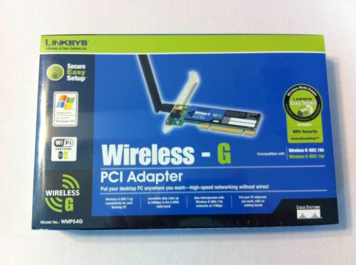 NEW Lot of 6 Linksys WMP54G Wireless-G PCI Adapters 54Mbps